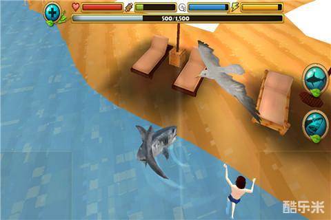 饥饿的鲨鱼攻击模拟