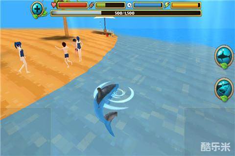 饥饿的鲨鱼攻击模拟