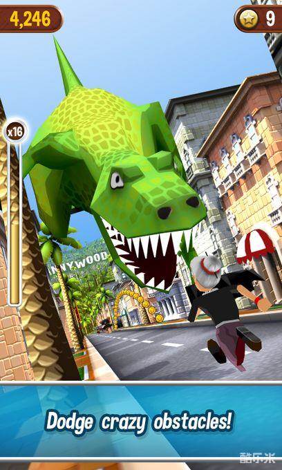 愤怒的老奶奶玩跑酷